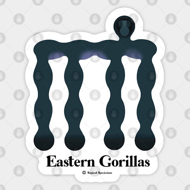 Bold monkey print "Eastern Gorilla" Sticker by RockPaperScissors